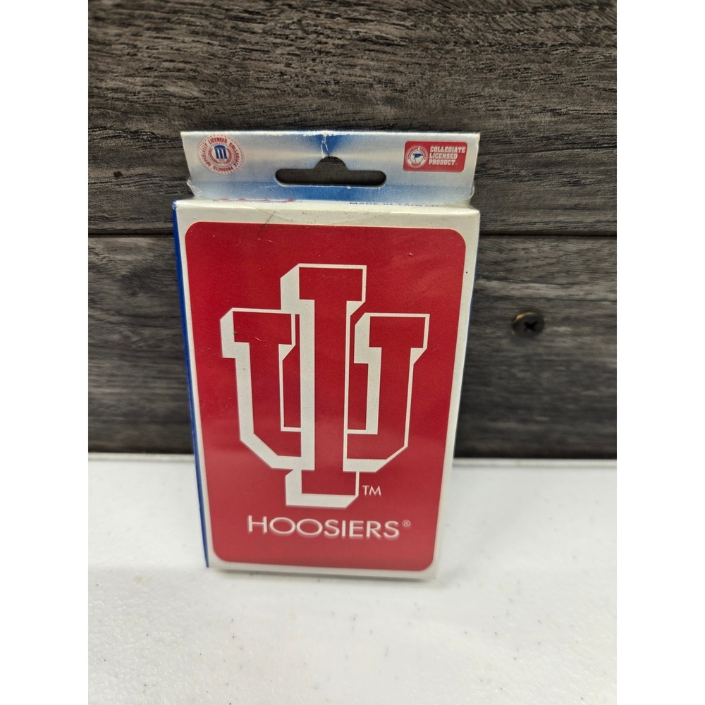 Indiana University Hoosiers Playing Cards New Sealed IU Trident Logo Red White